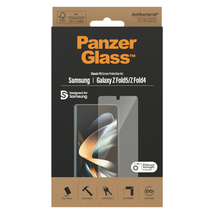 Edzett üveg AB Samsung Galaxy Z Fold5/Z Fold4 készülékhez, Átlátszó, PanzerGlass