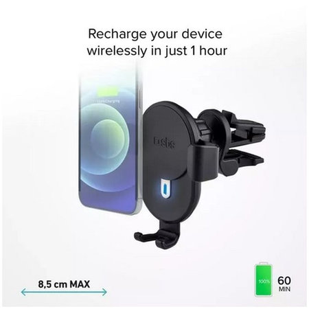 SBS - Autó Tartó Gravity vezeték nélküli töltéssel, 10W, fekete