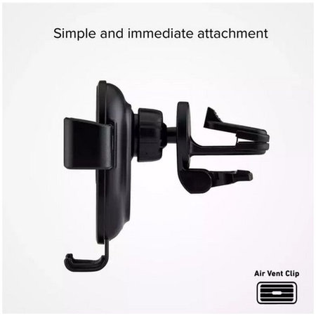 SBS - Autó Tartó Gravity vezeték nélküli töltéssel, 10W, fekete