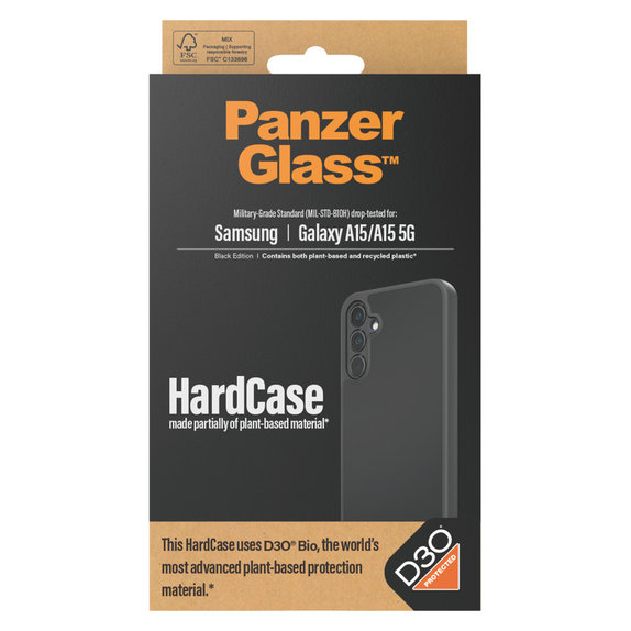 Tok HardCase D3O Samsung Galaxy A15/A15 5G készülékhez, Fekete, PanzerGlass