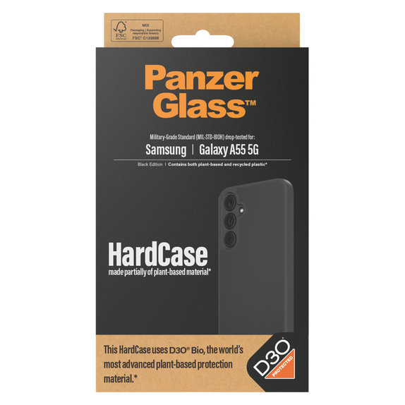 Tok HardCase D3O Samsung Galaxy A55 5G készülékhez, Fekete, PanzerGlass