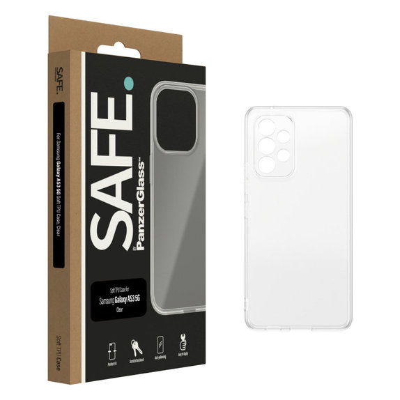 Tok TPU Samsung Galaxy A53 5G készülékhez, Átlátszó, SAFE by PanzerGlass