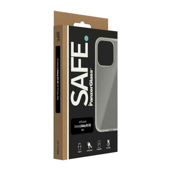 Tok TPU Samsung Galaxy A53 5G készülékhez, Átlátszó, SAFE by PanzerGlass