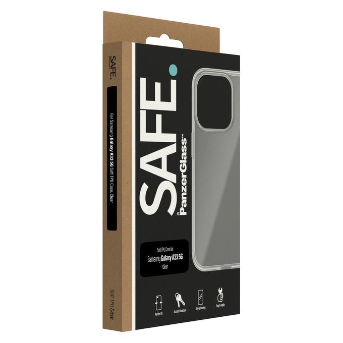 Tok TPU Samsung Galaxy A33 5G készülékhez, Átlátszó, SAFE by PanzerGlass