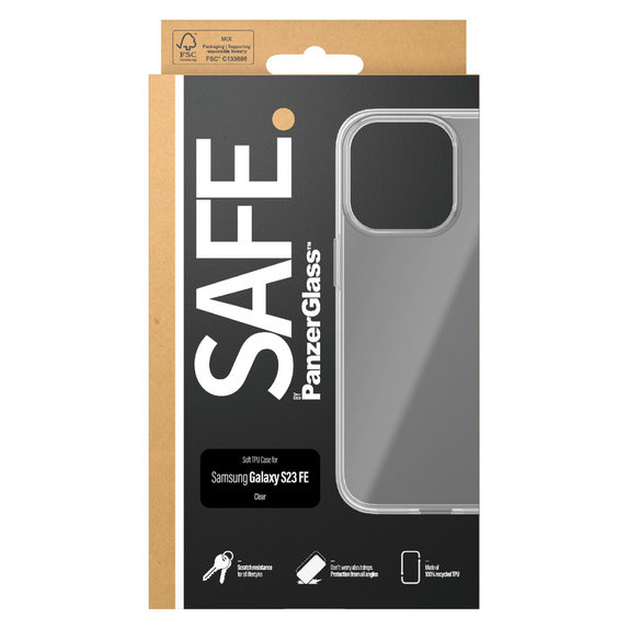 Tok TPU Samsung Galaxy S23 FE készülékhez, Átlátszó, SAFE by PanzerGlass