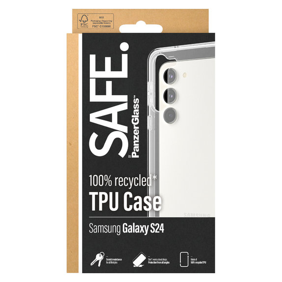 Tok TPU Samsung Galaxy S24 készülékhez, Átlátszó, SAFE by PanzerGlass