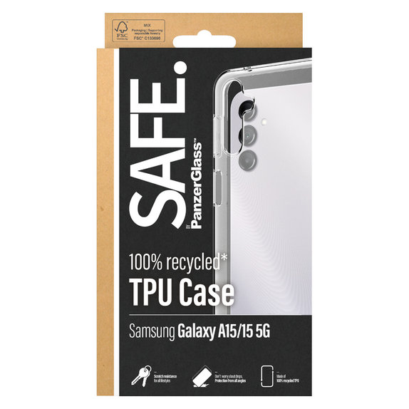 Tok TPU Samsung Galaxy A15/A15 5G készülékhez, Átlátszó, SAFE by PanzerGlass