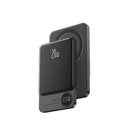 FixPremium - MagSafe Powerbank LCD kijelzővel 10 000mAh, fekete