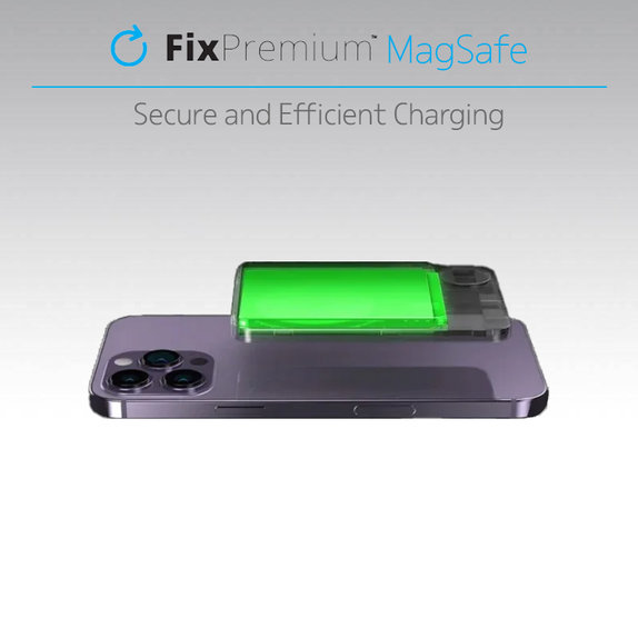 FixPremium - MagSafe Powerbank LCD kijelzővel 5000mAh, lila