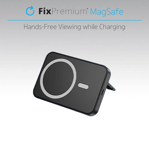 FixPremium - MagSafe PowerBank Állvánnyal, 5000mAh, fekete