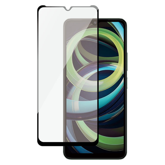 Edzett üveg UWF Xiaomi Redmi A3 készülékhez, Fekete, SAFE by PanzerGlass