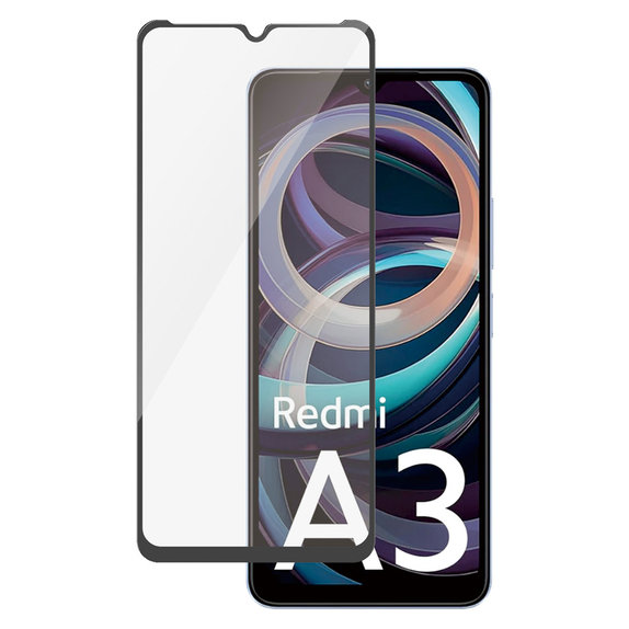 Edzett üveg UWF AB Xiaomi Redmi A3 készülékhez, Čierne, PanzerGlass