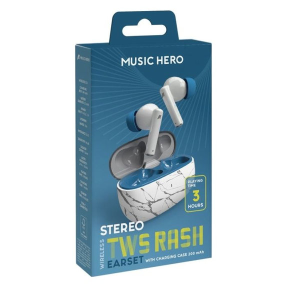 Music Hero - Vezeték Nélküli fejhallgató TWS RASH, fantasy blue