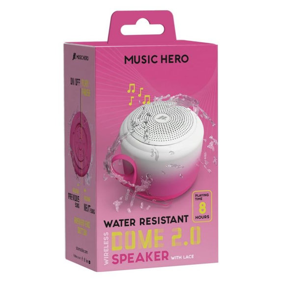 Music Hero - Vezeték Nélküli hangszóró DOME 2.0, 3 W, fehér