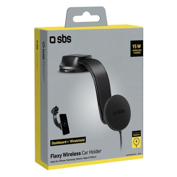 SBS - Autó Tartó Flexy a MagSafe-el, 15W, fekete