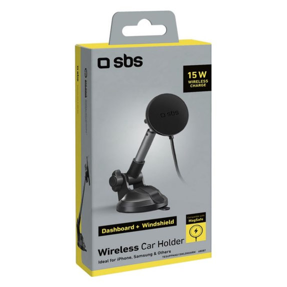SBS - Autó Tartó karral és MagSafe-el, 15W, fekete