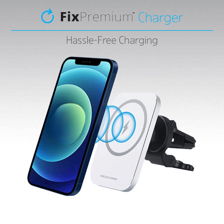 FixPremium - Autótöltő MagSafe-rel V2, fekete