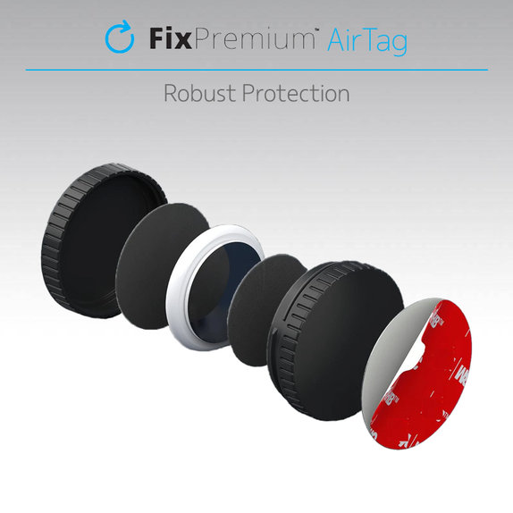 FixPremium - Védőburkolat az AirTaghez, fekete színű