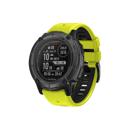FixPremium - Két színű szilikonszíj Garminhoz (QuickFit 26mm), zöld