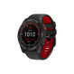 FixPremium - Két színű szilikonszíj Garminhoz (QuickFit 20mm), fekete