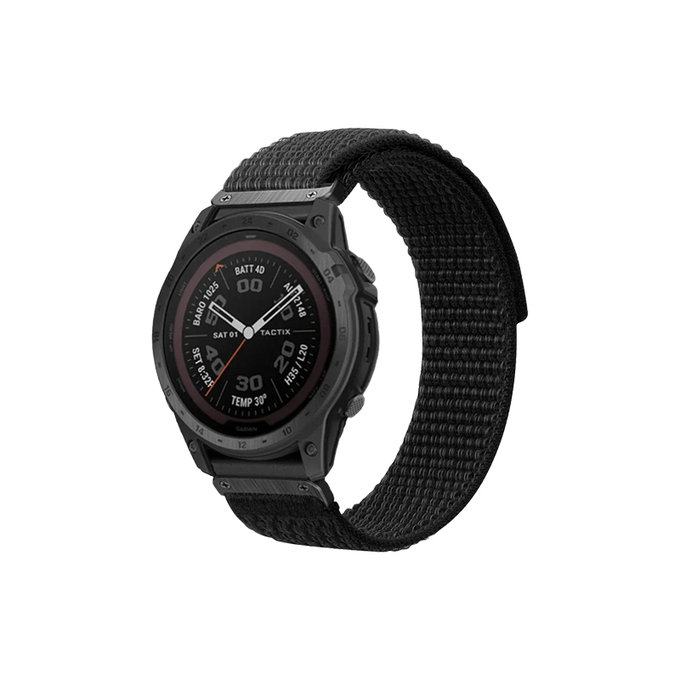 FixPremium - Nylon szíj Garminhoz (QuickFit 26mm), fekete
