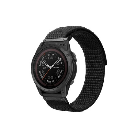 FixPremium - Nylon szíj Garminhoz (QuickFit 22mm), fekete