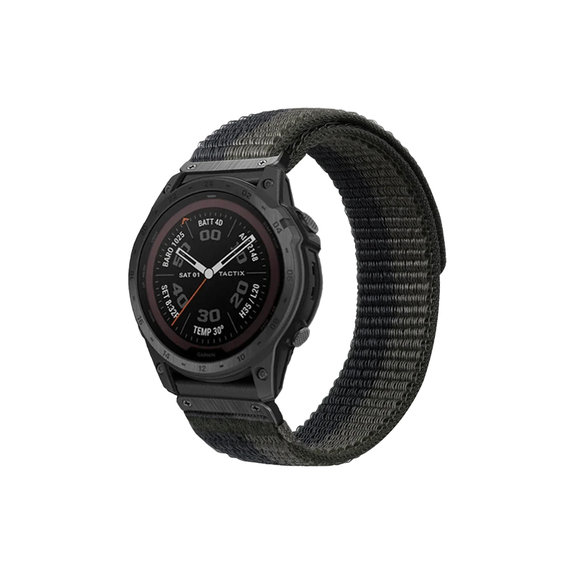 FixPremium - Nylon szíj Garminhoz (QuickFit 26mm), szürke