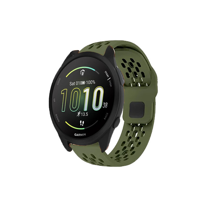 FixPremium - Univerzális szilikonszíj Garminhoz (20mm), zöld