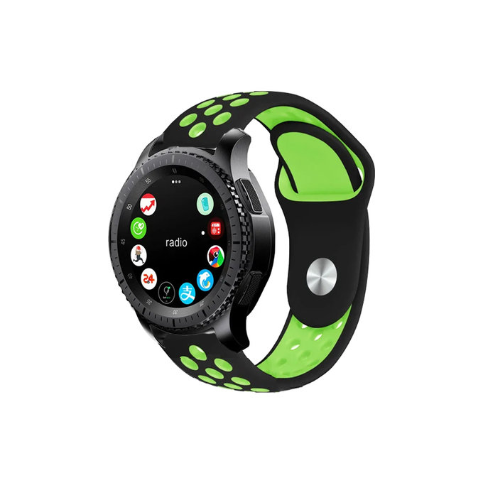 FixPremium - Szilikon sport szíj Garminhoz (22mm), fekete