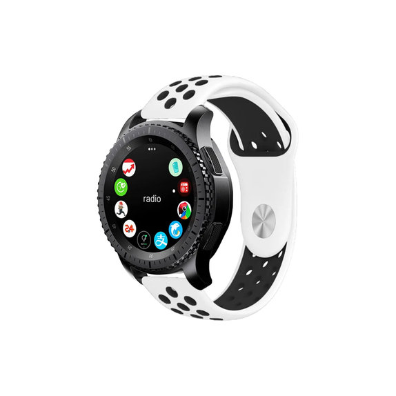 FixPremium - Szilikon sport szíj Garminhoz (20mm), fehér