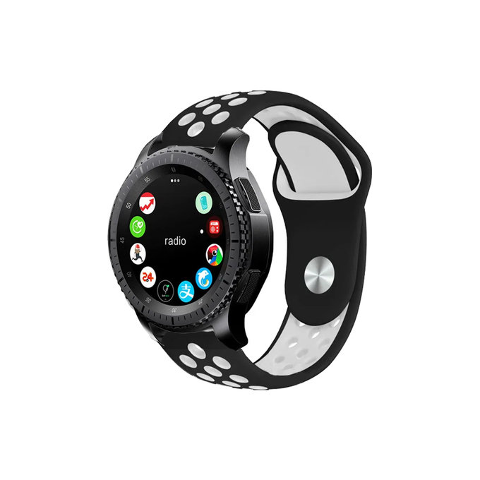 FixPremium - Szilikon sport szíj Garminhoz (22mm), fekete