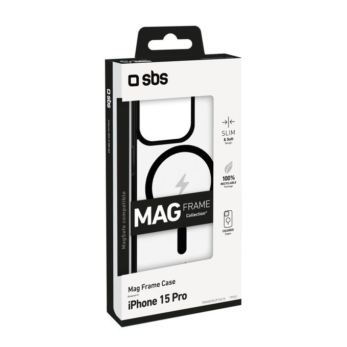 SBS - Mag Frame MagSafe tok iPhone 15 Pro, fekete