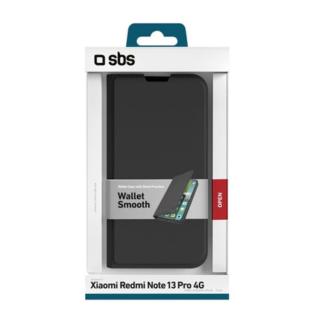 SBS - Tok Book Wallet Lite - Xiaomi Redmi Note 13 Pro 4G, fekete