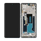 Motorola Edge 50 Fusion - LCD Kijelző + Érintőüveg + Keret (Marshmallow Blue) - 5D68C24359 Genuine Service Pack