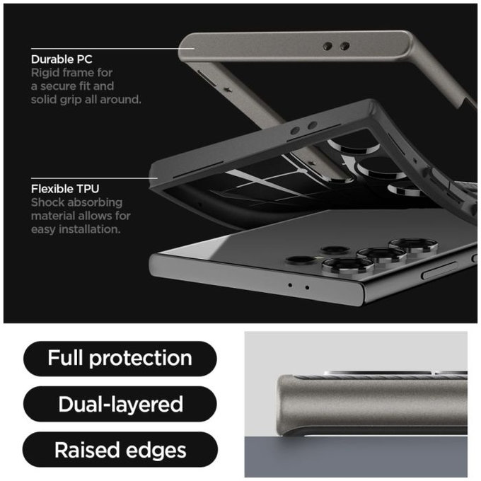 Spigen - Tok Neo Hybrid - Samsung Galaxy S24 Ultra, Gunmetal