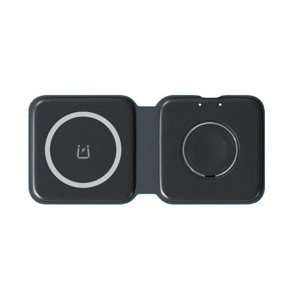 FixPremium - MagSafe Duo - iPhone és Apple Watch, fekete