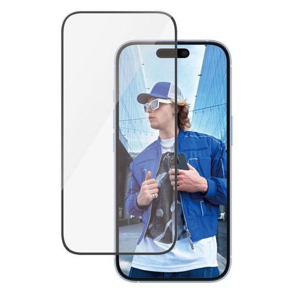 UWF edzett üveg applikátorral iPhone 16/15 készülékhez, Fekete, PanzerGlass