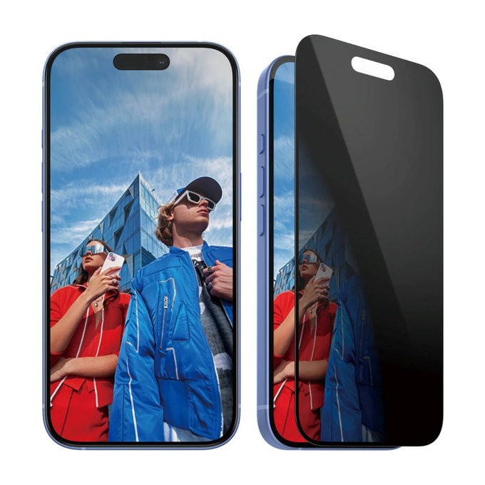 UWF Privacy edzett üveg applikátorral iPhone 16/15 készülékhez, Fekete, PanzerGlass
