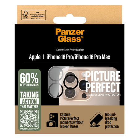 PanzerGlass - Kameralencse Védőburkolat PicturePerfect - iPhone 16 Pro és 16 Pro Max, tiszta