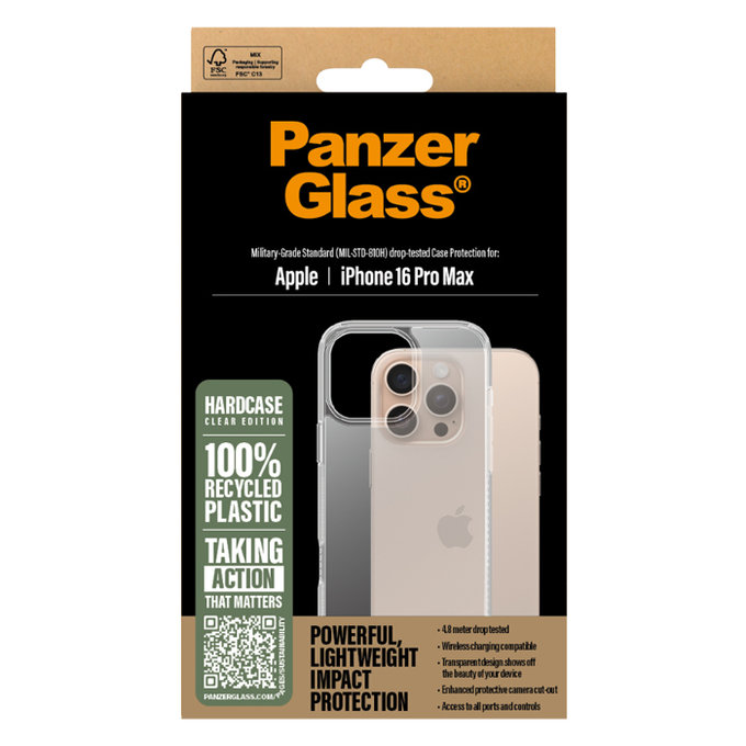PanzerGlass - Tok HardCase - iPhone 16 Pro Max, átlátszó