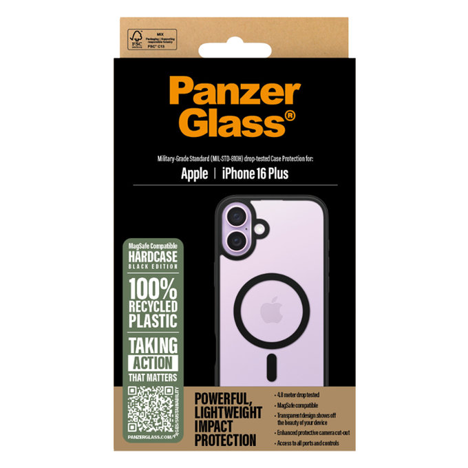 PanzerGlass - Tok HardCase - MagSafe - iPhone 16 Plus, fekete