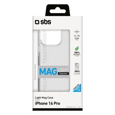 SBS - Tok Light Mag - MagSafe - iPhone 16 Pro, átlátszó