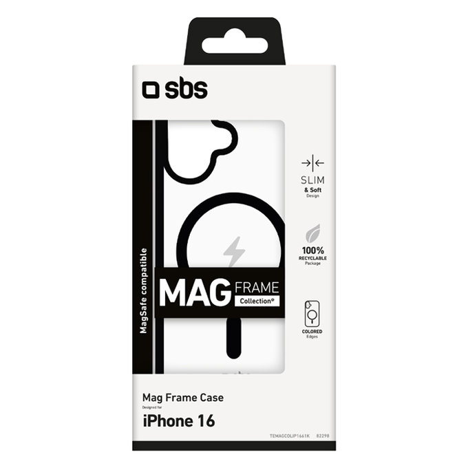 SBS - Tok Mag Frame - MagSafe - iPhone 16, fekete