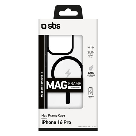 SBS - Tok Mag Frame - MagSafe - iPhone 16 Pro, fekete