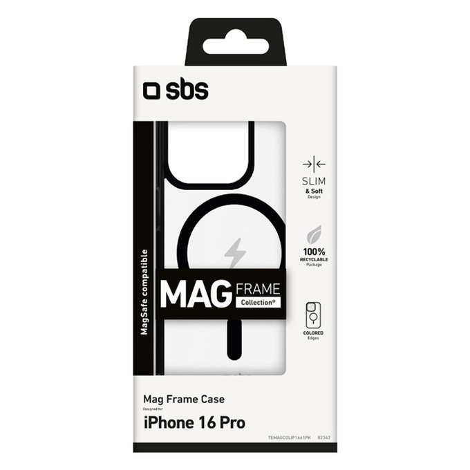 SBS - Tok Mag Frame - MagSafe - iPhone 16 Pro, fekete