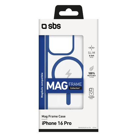 SBS - Tok Mag Frame - MagSafe - iPhone 16 Pro, kék