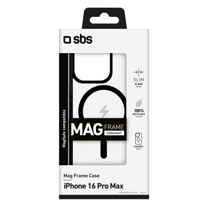 SBS - Tok Mag Frame - MagSafe - iPhone 16 Pro Max, fekete