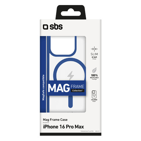 SBS - Tok Mag Frame - MagSafe - iPhone 16 Pro Max, kék