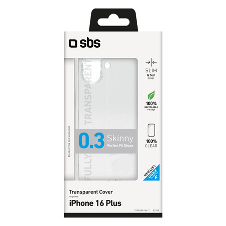 SBS - Tok Skinny - iPhone 16 Plus, átlátszó