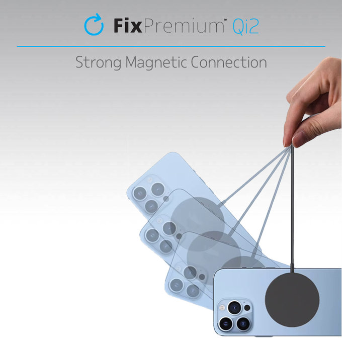 FixPremium - MagSafe Töltő Qi2-vel, fekete